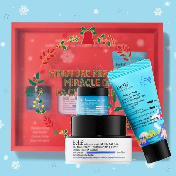 Belif Moisture Miracle Moisturizing + Cleanser Vegan Holiday Set